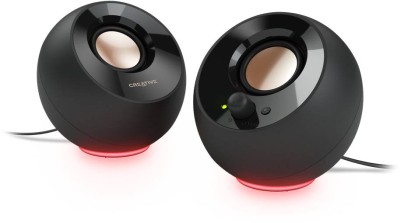 Creative Pebble SE, 2x2,2W RMS, 3,5mm, strömförsörjning via USB-C - Svart