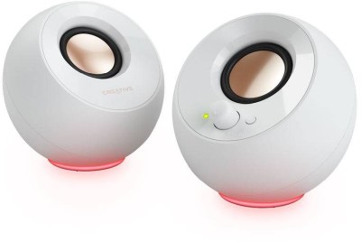 Creative Pebble SE, 2x2,2W RMS, 3,5mm, strömförsörjning via USB-C - Vit