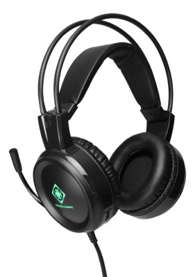 Deltaco DH110 Stereo Gaming Headset, blå LED, 3,5mm för ljud, USB för ström#3