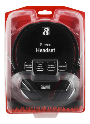 Deltaco HL-30, volymkontroll, 4-polig 3,5mm, 2 m kabel#3