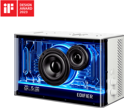 Edifier QD35 Bluetooth, 40W RMS, RGB, inkl. GaN-laddare 35W USB-A/USB-C - Vit