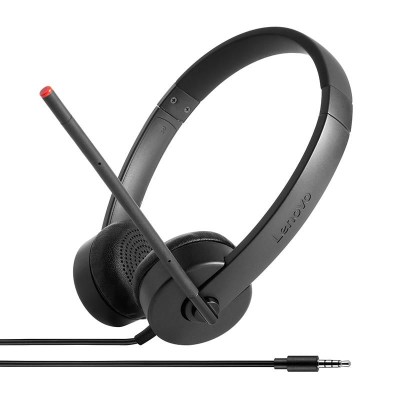 Headset On-ear Lenovo Stereo 3,5mm svart