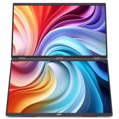 18.5" Acer PD193QEBMIUUX, Double Full HD IPS 100Hz, 1920x1080, 5 ms, HDMI/USB-C