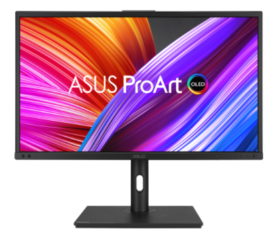 26.9" Asus ProArt PA27DCE-K, OLED 4K/3840x2160, 0.1 ms, HDR10, höjdjusterbar, pivot, 3xHDMI/DP/USB-C 80W, högtalare, USB 3.2-hubb