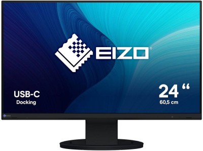 23.8" Eizo FlexScan EV2480, IPS 1920x1080, 5 ms, höjdjusterbar, pivot, HDMI/DP/USB-C 70W, högtalare, USB 3.2-hubb