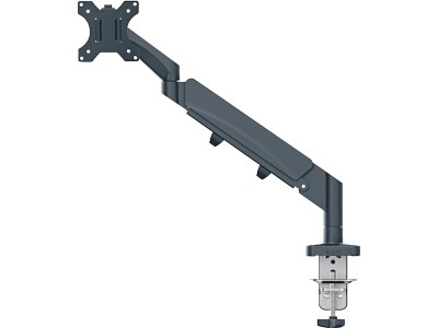 Leitz Ergo Monitorarm Enkel, platsbesparande, 17"-32" skärm 180° sväng och monitorrotation, +90°/- 90° lutning, justeras upp /ned / fram / bak