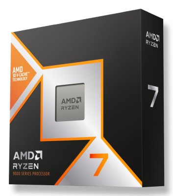 AMD Ryzen 7 9850X3D 8-Core 16-Thread (120W), 4,7/5,6 GHz, 104 MB cache, Socket AM5, Radeon Graphics, boxad utan kylare