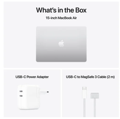 Apple MacBook Air 15.3 tum, Apple M4 10-core CPU 10-core GPU, 16 GB, 256 GB SSD - Silver#3