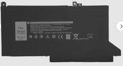 Batteri Dell 42WHR 3-Cell Latitude 12 7000/7240/7280/7290/7380/7480