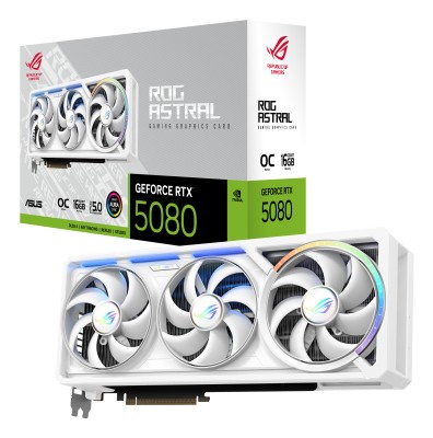 Asus GeForce RTX 5080 ROG Astral OC White 16 GB GDDR7, 2xHDMI/3xDP, Aura Sync ARGB#1