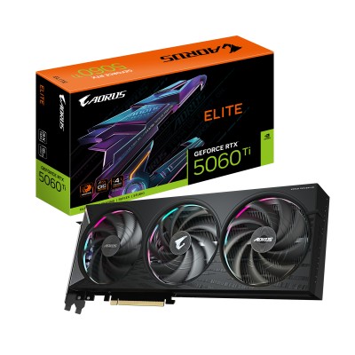 Gigabyte GeForce RTX 5060 Ti AORUS ELITE 16 GB GDDR7, HDMI/3xDP, RGB Halo#1