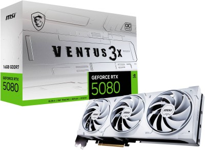 MSI GeForce RTX 5080 Ventus 3X OC White 16 GB GDDR7, HDMI/3xDP