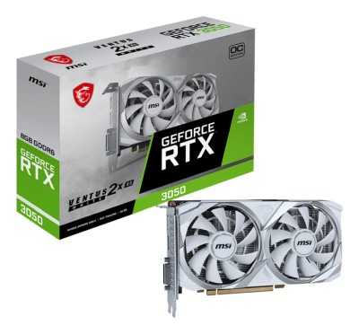 MSI GeForce RTX 3050 VENTUS 2X XS OC WHITE 8 GB GDDR6, DVI/HDMI/DP#1