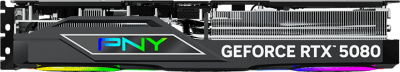 Nvidia RTX 5080 16GB GDDR7 3DP/HDMI 2775MHz 10752CUDA/1801AI-TOPS 360/850W 4mon PCIe5 329mm 3-slot PNY ARGB OC Epic-X Triple Fan#4