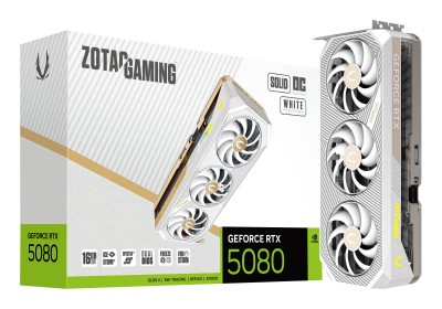 Zotac GeForce RTX 5080 Solid OC White Edition 16 GB GDDR7, HDMI/3xDP, Spectra RGB Lighting#1