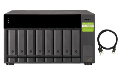 QNAP TL-D800C - Hårddiskarray - 8 fack (SATA-600) - USB 3.2 Gen 2 (extern)