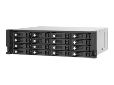QNAP SYSTEMS QNAP TL-R1620SEP-RP 16-bay 3U rackmount SAS 12Gbps JBOD expansion enclosure with SAS expander 12Gbps & SAS/SATA 6Gbps drives SFF-8644