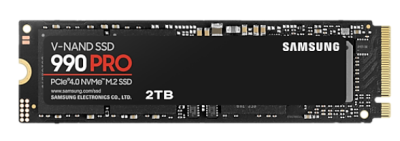 SSD 2 TB M.2 990 Pro 7450/6900MB/s 1400k/1550k IOPS 0,33DWPD 0dB 6,1W Desktop PCIe Gen 4 NVMe-SSD 2280 Samsung