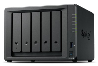 Synology DiskStation DS1525+, 5-bay Plus NAS, AMD Ryzen V1500B, 2xM.2-slot, 2x2.5GbE LAN