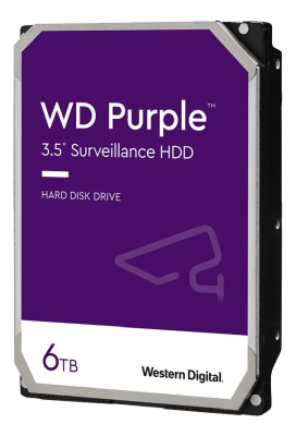 6 TB WD Purple, 5400 rpm, 128 MB cache, SATA3, Surveillance
