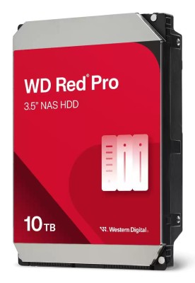 10 TB WD Red Pro, 7200 rpm, 512 MB cache SATA3, optimerad för NAS med 24/7 drift