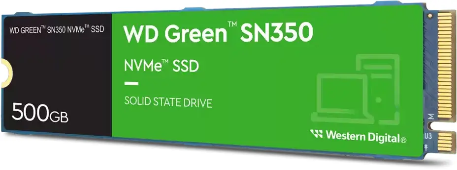 500 GB WD Green SN350 SSD, M.2 2280 NVMe PCIe Gen.3