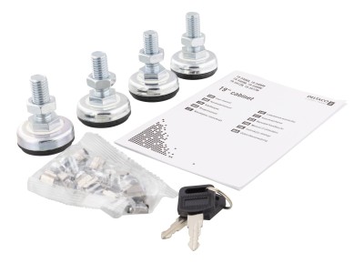 19" Skåp DELTACO 12U, 540x450x580mm, stående eller väggmonterat, glasdörr - Svart#5