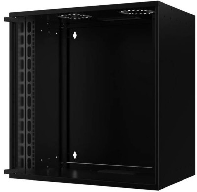 19" Skåp Lanview 12U Rack Wall Mount, 565x400x572mm, väggmonterat, glasdörr - Svart#2