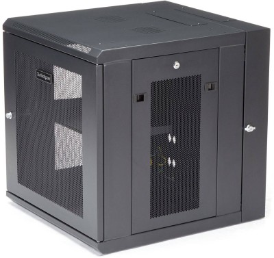 19" Skåp StarTech.com 12U, 610x655x640mm, stående eller väggmonterat, gångjärnsupphängning - Svart#2