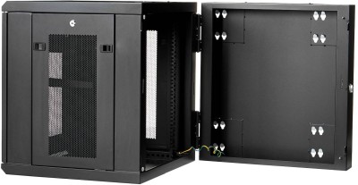 19" Skåp StarTech.com 12U, 610x655x640mm, stående eller väggmonterat, gångjärnsupphängning - Svart#4