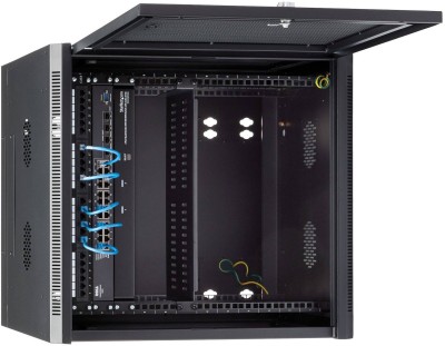 19" Skåp StarTech.com 12U, 610x655x640mm, stående eller väggmonterat, gångjärnsupphängning - Svart#5