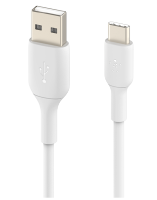 USB-kabel Belkin BoostCharge USB-A till USB-C, 2 meter - Vit