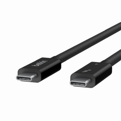 Belkin Connect Thunderbolt 4 kabel 1m (svart) Passiv, PD upp till 100W, överföringshastighet 40 Gbps, bakåtkompatibel