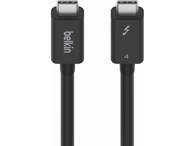 Belkin Connect Thunderbolt 4 kabel 1m (svart) Passiv, PD upp till 100W, överföringshastighet 40 Gbps, bakåtkompatibel#4