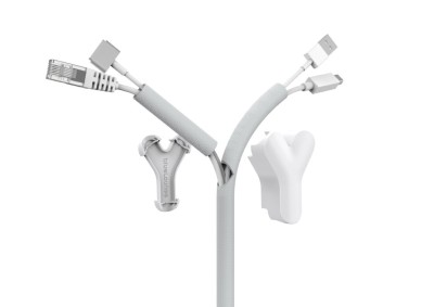 Bluelounge Soba - Äntligen en sensationellt nytänkande kabelstrumpa! - Grå/Vit