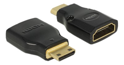 DELOCK HDMI Adapter A -> mini C Bu/St 4K Metallgehäuse
