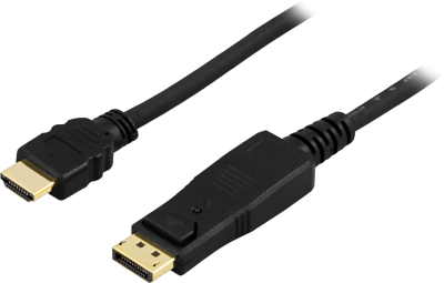 DisplayPort till HDMI-kabel, 4K@30Hz, 1 meter - Svart