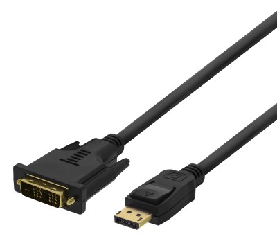 DisplayPort till DVI-D-kabel, 1080@60Hz, 2 meter - Svart
