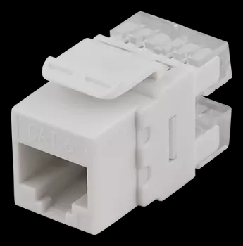Deltaco UTP CAT6 Keystone connector, 180 degree, "Tool-free"
