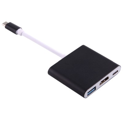 Adapter video USB-C till HDMI/USB-A svart