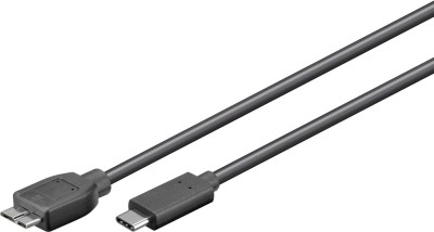 Kabel adapter USB-C ha - micro-USB-B-ha- 1m svart