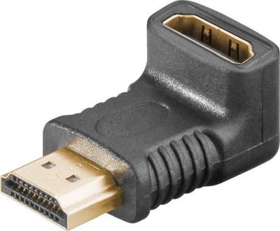 Adapter HDMI hane till hona, MicroConnect, 4K@60Hz, vinklad 270° - Svart