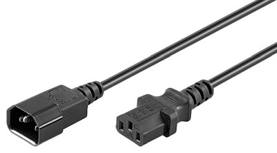 MicroConnect Power Cord C13-C14 10m Black Extension Cable,10A/250V