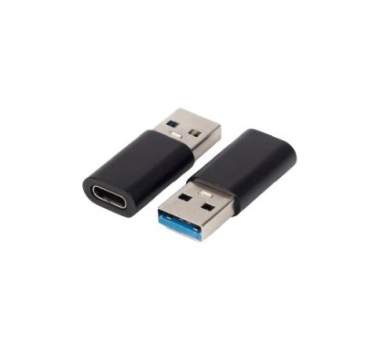 Adapter USB-A hane till USB-C hona 10gbps svart block