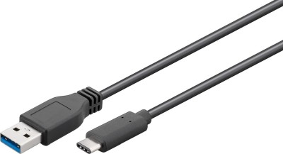 Kabel MicroConnect USB-A-ha till USB-C-ha 5Gbps 10W 3m svart