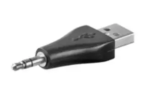 Kabel adapter USB-A ha - ha 3,5mm 3-pol TRRS block svart