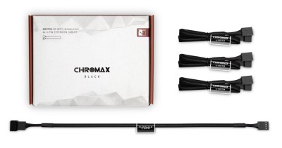 Förlängningskabel Noctua NA-SEC1 chromax.black för 4-pins PWM-fläktar 30 cm, 4-pack