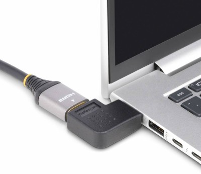 Adapter HDMI hane till hona, StarTech, 4K@60Hz, vinklad höger - Svart#5