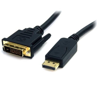 DisplayPort till DVI-D-kabel, StarTech, 1080@60Hz, 1,8 meter - Svart