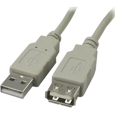 Förlängningskabel USB 2.0 Typ A ha till Typ A ho, 5 meter